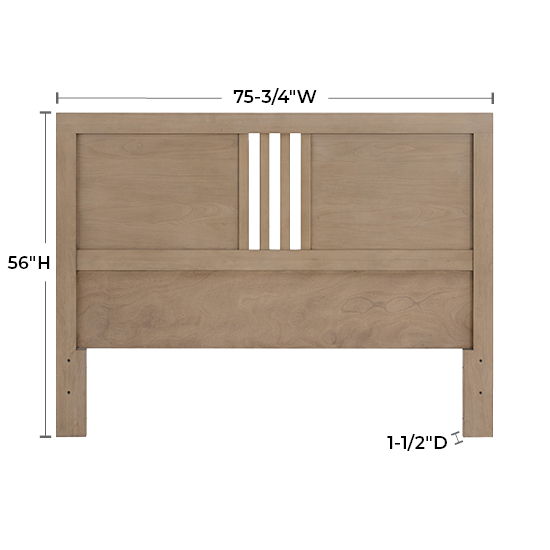 Bailey - California King Headboard - Almond
