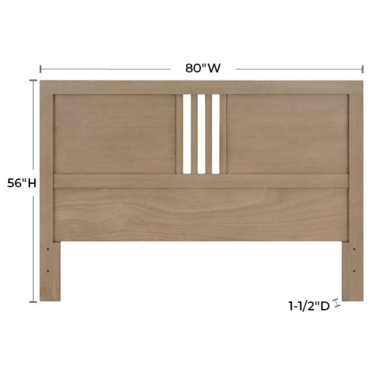 Bailey - King Headboard - Almond
