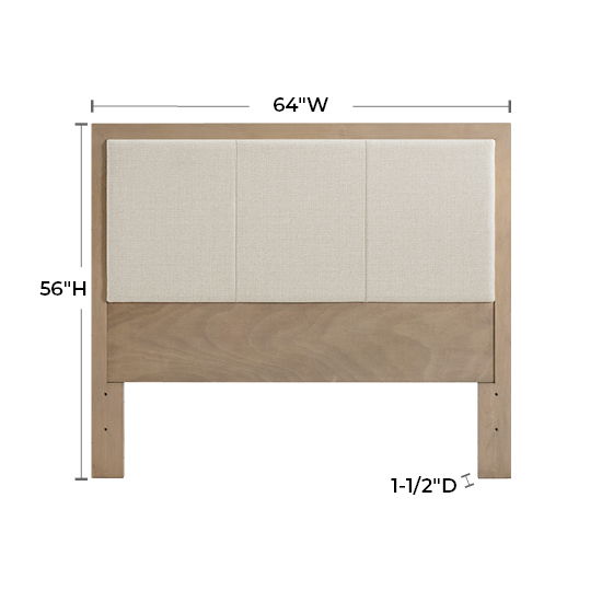 Bailey - Queen Headboard - Almond / Beige