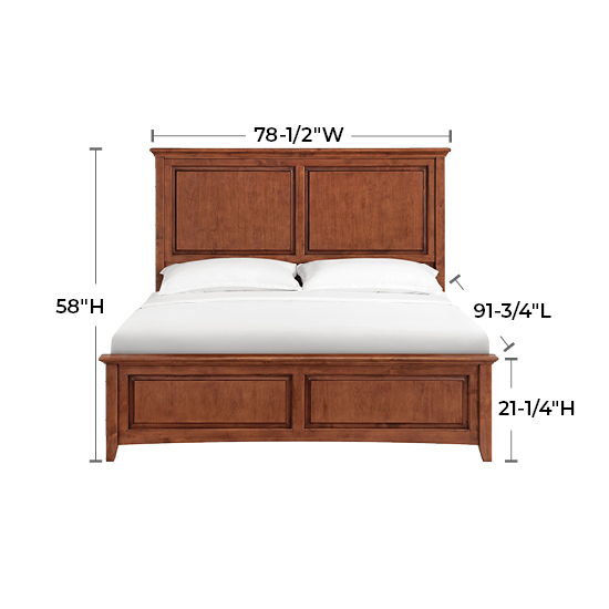 McKenzie - California King Premier Bed - Glazed Antique Cherry
