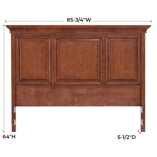 McKenzie - King Grand Headboard - Glazed Antique Cherry