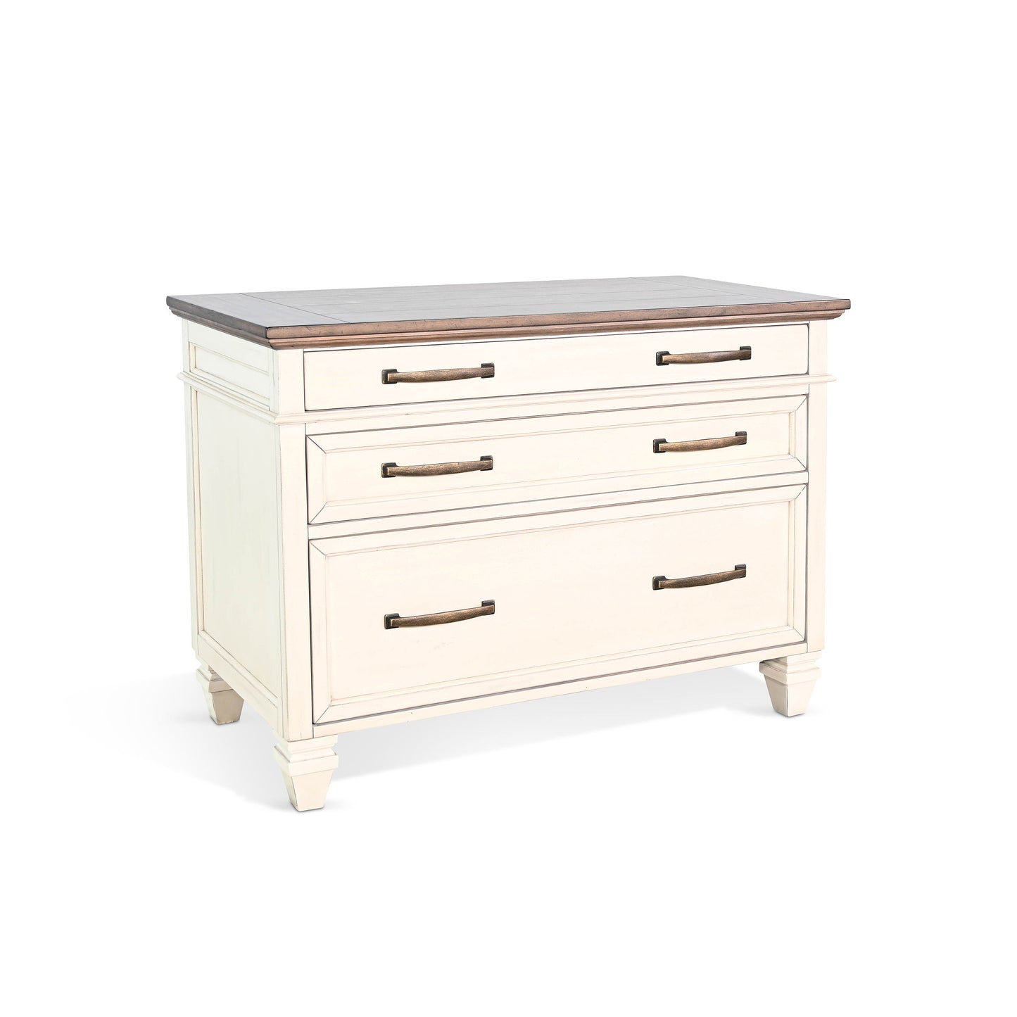 Pasadena - Lateral File Cabinet - Buckskin / Marble White