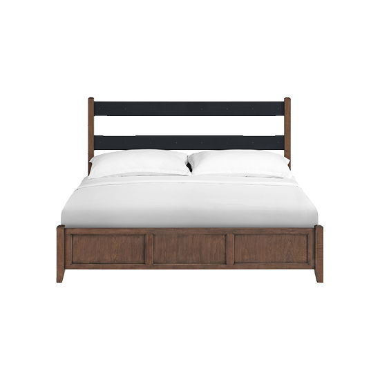 McKenzie - King Upholstered Panel Storage Bed - Java