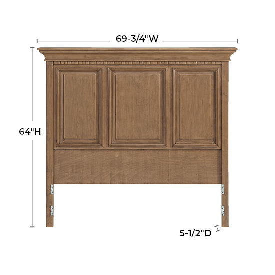 McKenzie - Queen Grand Headboard - Pecan