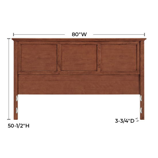 McKenzie - King Classic Headboard - Glazed Antique Cherry