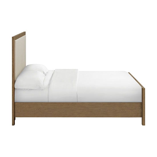 Bailey - Queen Upholstered Panel Bed - Nutmeg / Beige