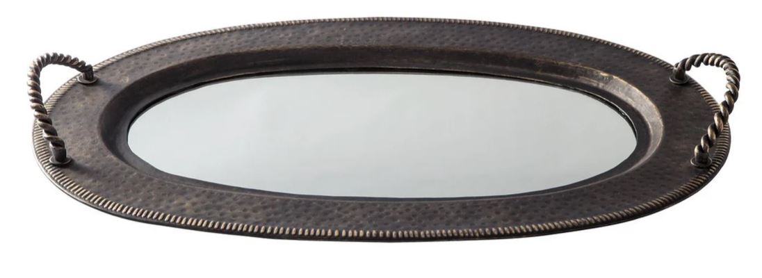 Milena Antique Gold Finish Tray