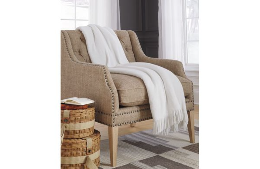 Rozelle White Throw Blanket