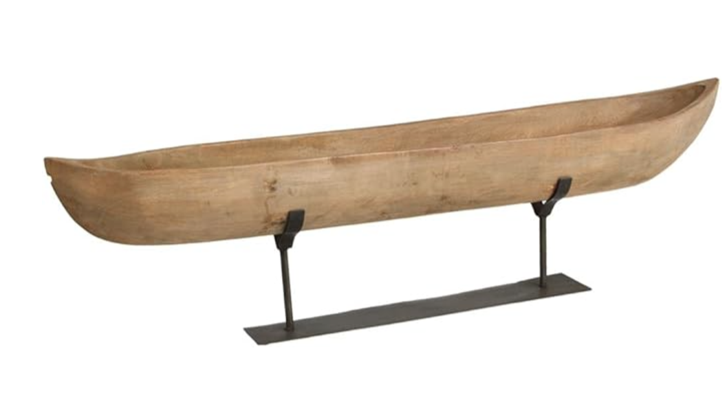 Carved Canoe on a Stand