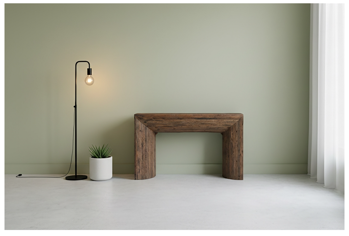 Wood Strips Console Table Natural