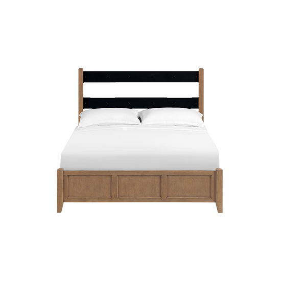 McKenzie - Queen Upholstered Panel Storage Bed - Pecan