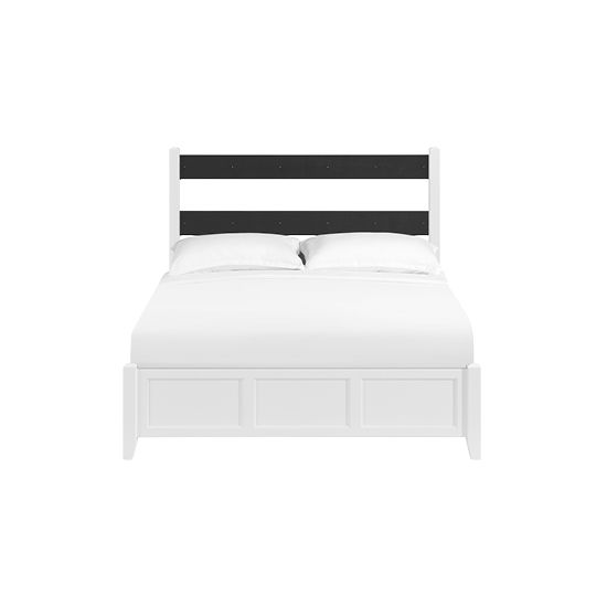 McKenzie - Queen Upholstered Panel Storage Bed - Snowbound