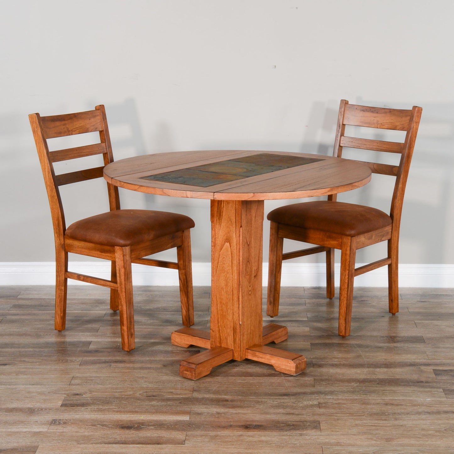 Sedona - Ladderback Chair, Wood Seat (Set of 2) - Rustic Oak