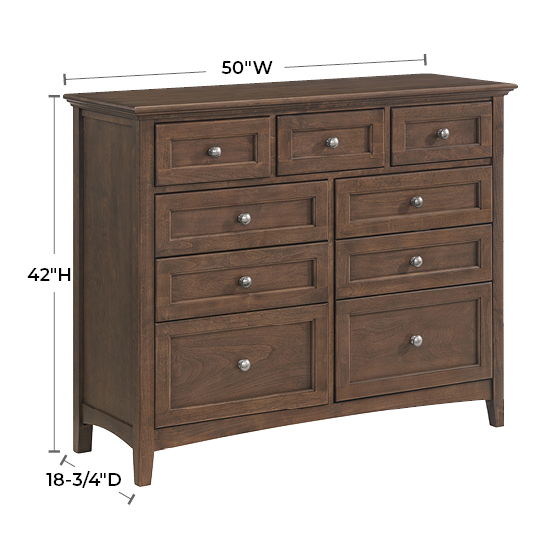 McKenzie - 9-Drawer Dresser - Java