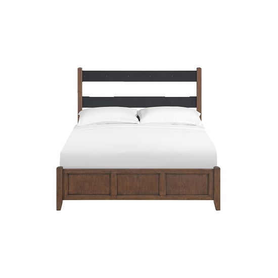 McKenzie - Queen Upholstered Panel Bed - Java