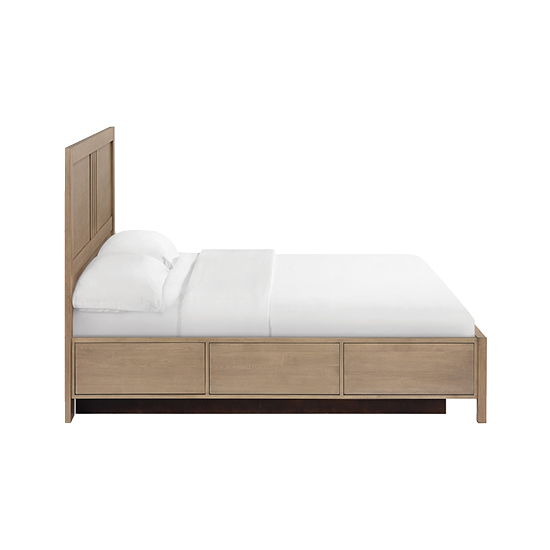 Bailey - King Storage Bed - Almond