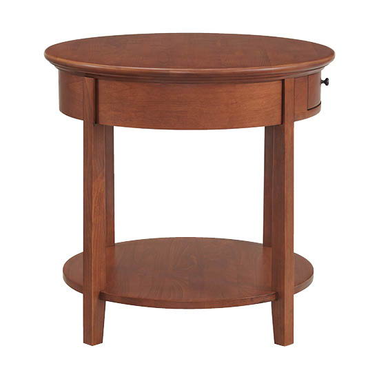 McKenzie - Round End Table - Glazed Antique Cherry