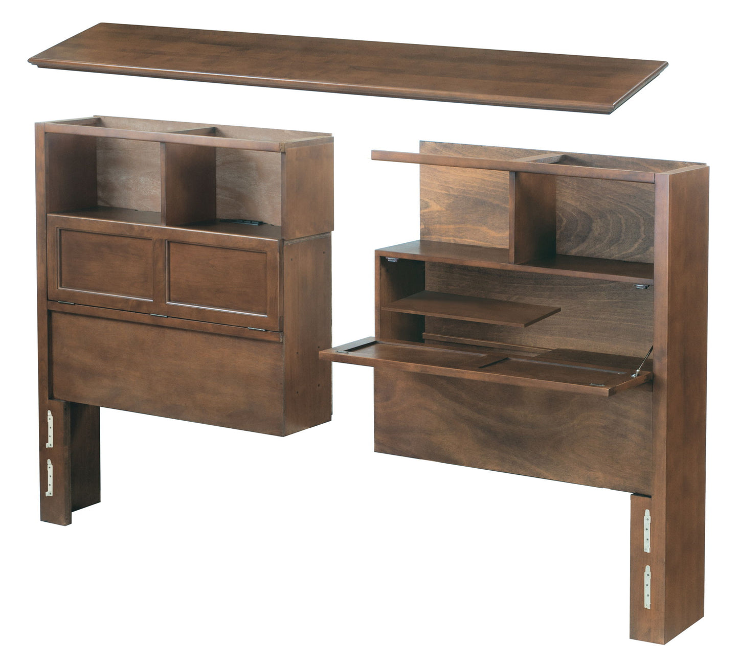 McKenzie - King Classic Bookcase Headboard - Java