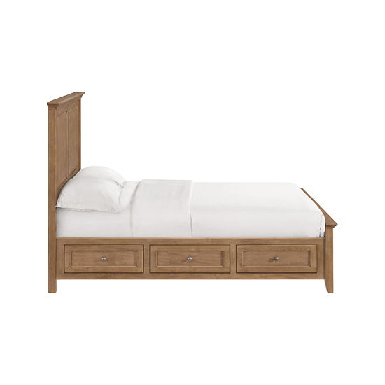 McKenzie - Queen Premier Storage Bed - Pecan