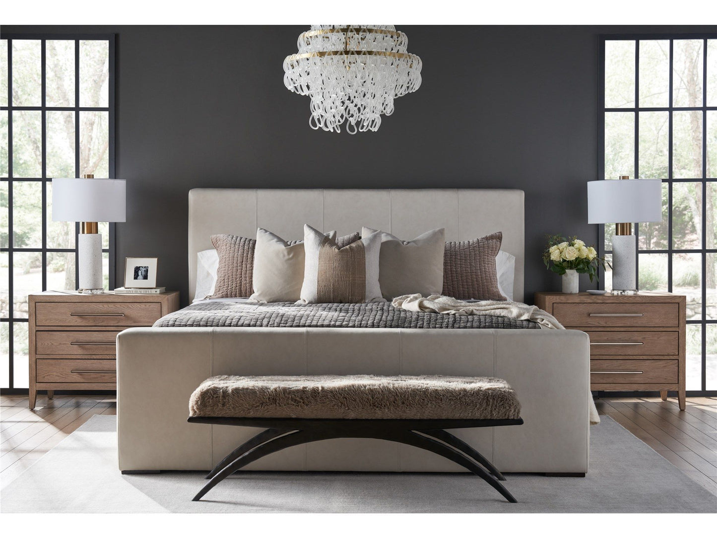 Modern - Bowie King Bed - Gray