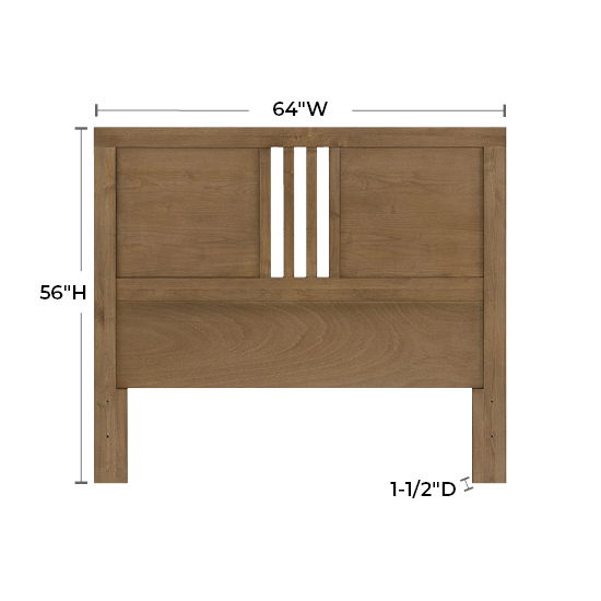 Bailey - Queen Headboard - Nutmeg