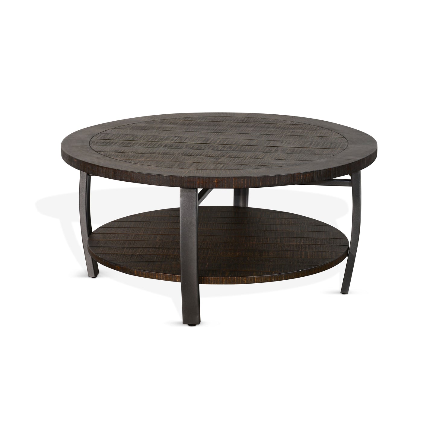 Homestead - Mahogany Wood & Metal Coffee Table - Tobacco Leaf
