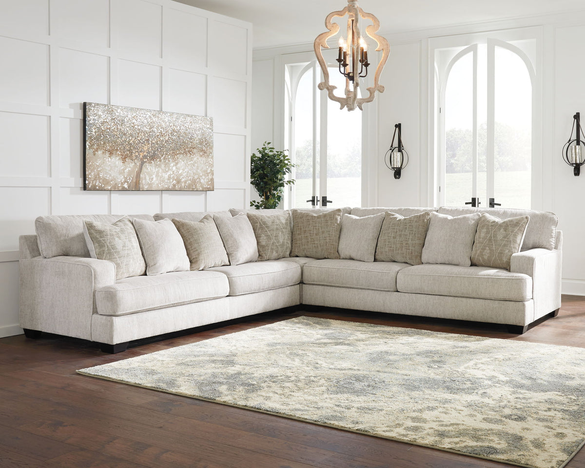 Rawcliffe - Left Arm Facing Sofa 3 Pc Sectional - Parchment