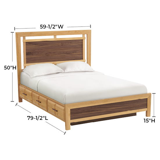 Addison - Full Panel Storage Bed - Natural