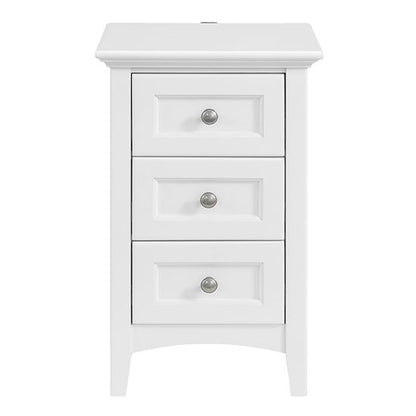 McKenzie - Small 3-Drawer Nightstand - Snowbound
