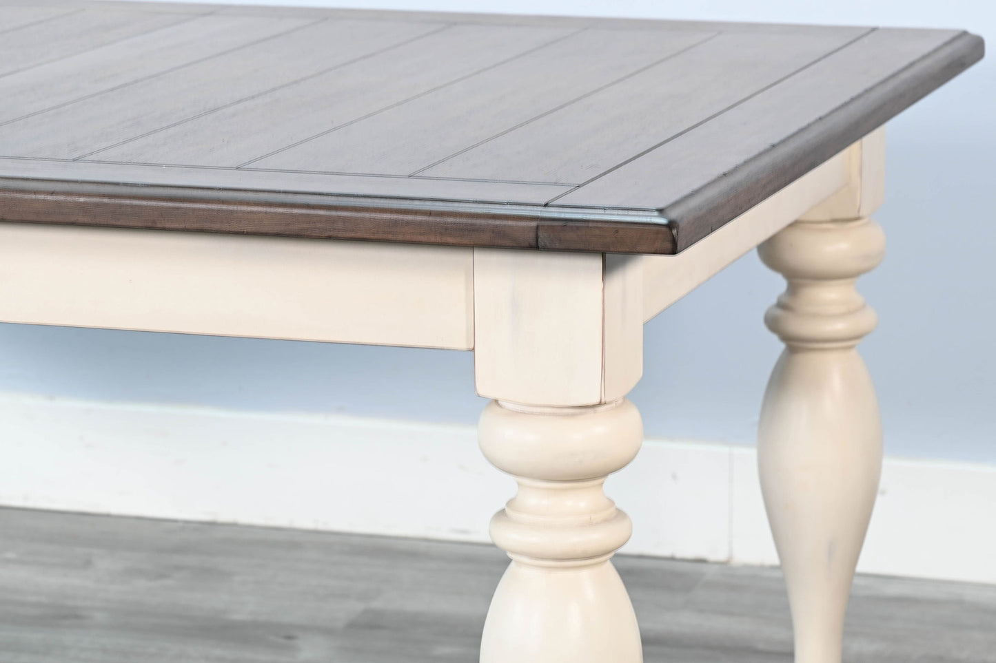 Carriage House - Pasadena Rectangular Extension Dining Table - Buckskin / Marble White