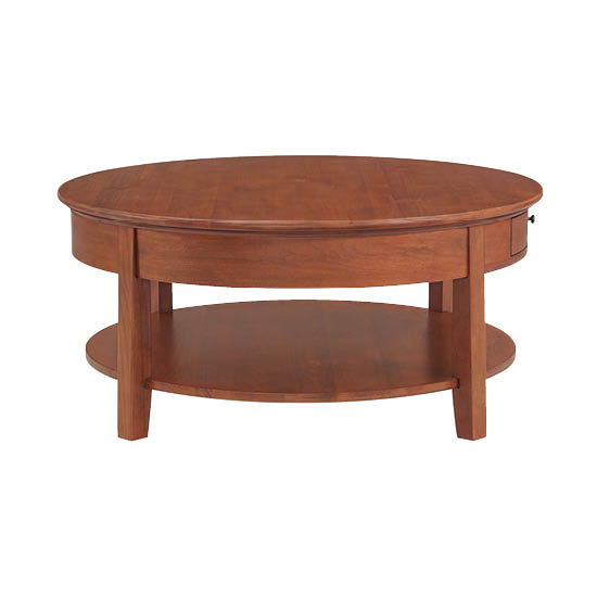 McKenzie - Round Cocktail Table - Glazed Antique Cherry