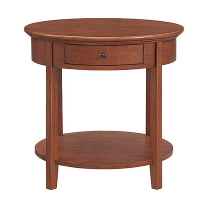 McKenzie - Round End Table - Glazed Antique Cherry