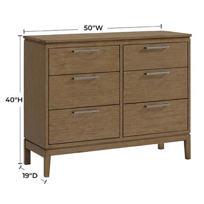 Bailey - 50"W Low Dresser - Nutmeg
