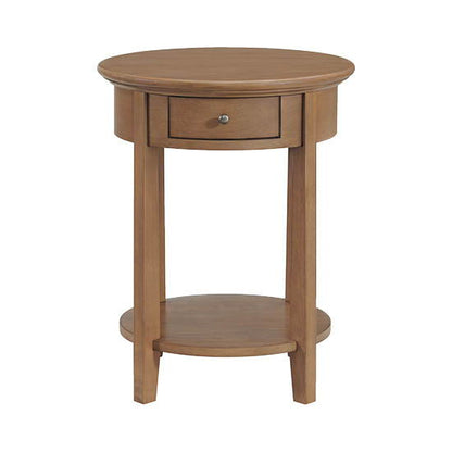 McKenzie - Round Side Table - Pecan