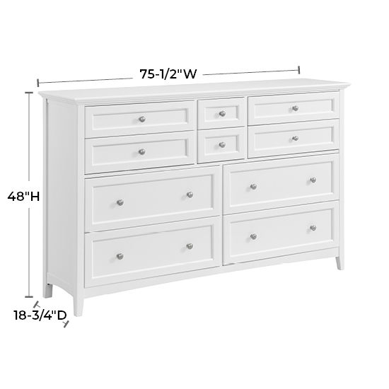 McKenzie - 75'' W Master Dresser - Snowbound