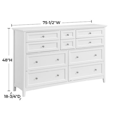 McKenzie - 75'' W Master Dresser - Snowbound