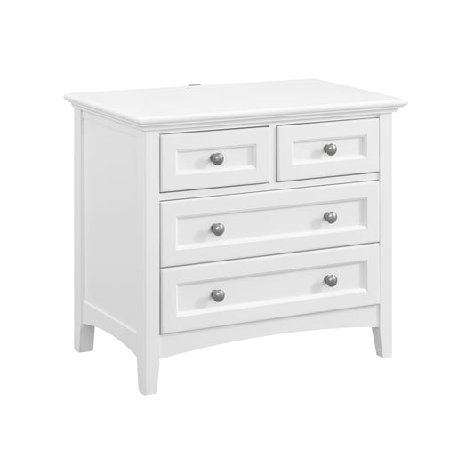 McKenzie - 29.5" 4-Drawer Nightstand - Snowbound