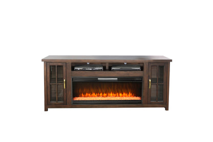 76" Media Console With Electric Fireplace
