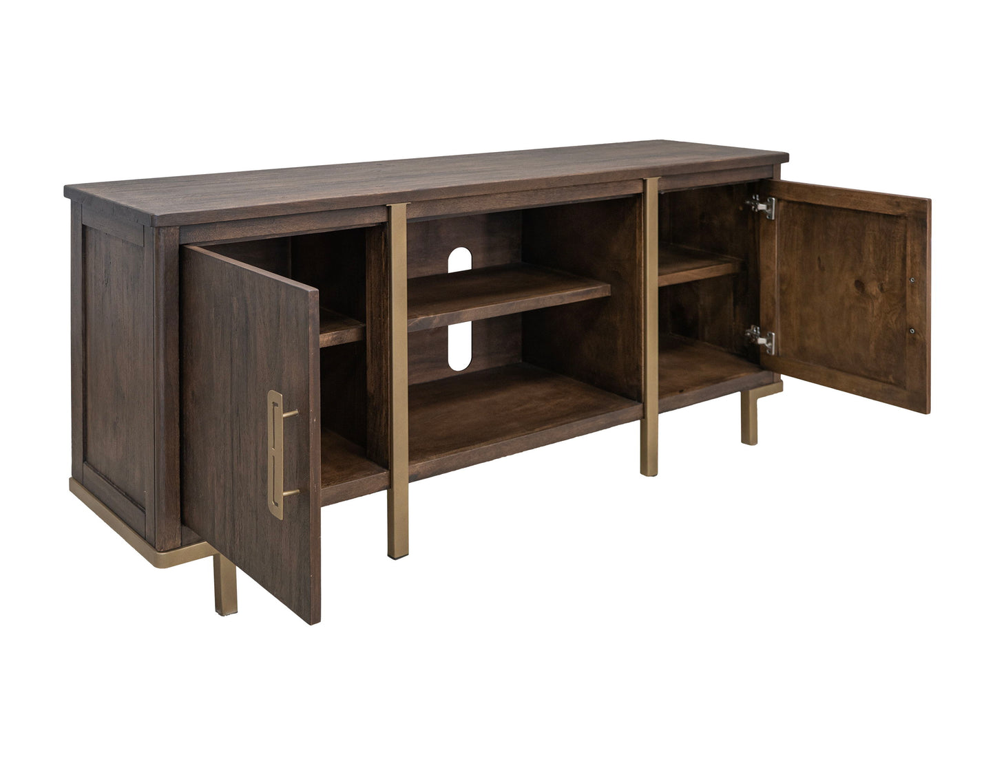 Onix - 2 Door TV Stand - Mahogany Brown