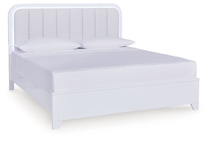 Jarlee - 4 Pc. - King Panel Bed, Dresser, Mirror And Nightstand - White