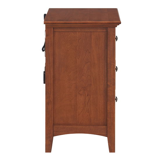 McKenzie - Small 3-Drawer Nightstand - Glazed Antique Cherry