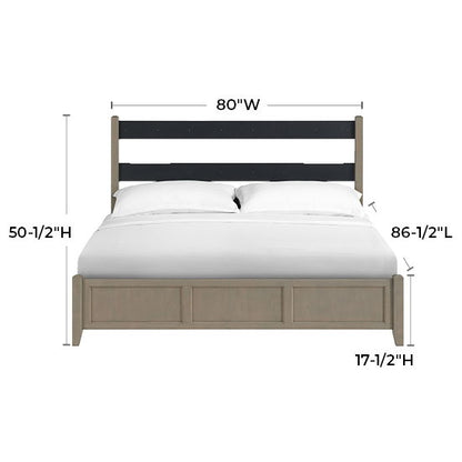 McKenzie - King Upholstered Panel Bed - Fieldstone