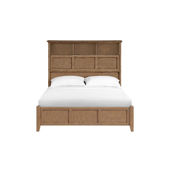 McKenzie - Queen Classic Bookcase Bed - Pecan