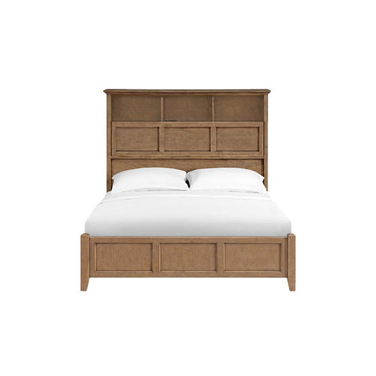 McKenzie - Queen Classic Bookcase Bed - Pecan