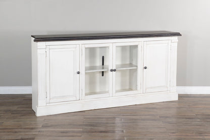 Carriage House - Media Console - Cottage White / Europen Dark