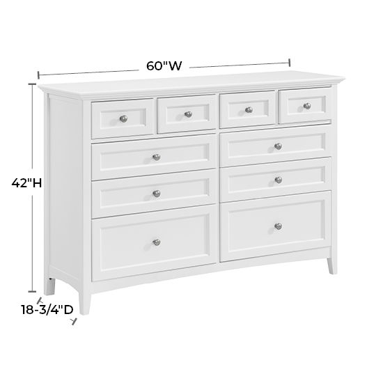 McKenzie - 10-Drawer Dresser - Snowbound