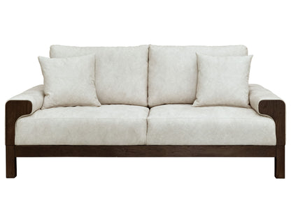 Raramuri - Loveseat - White / Dark Brown