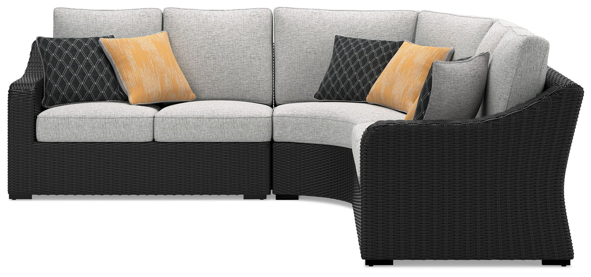 Beachcroft - 3-Piece Outdoor Sectional - Black
