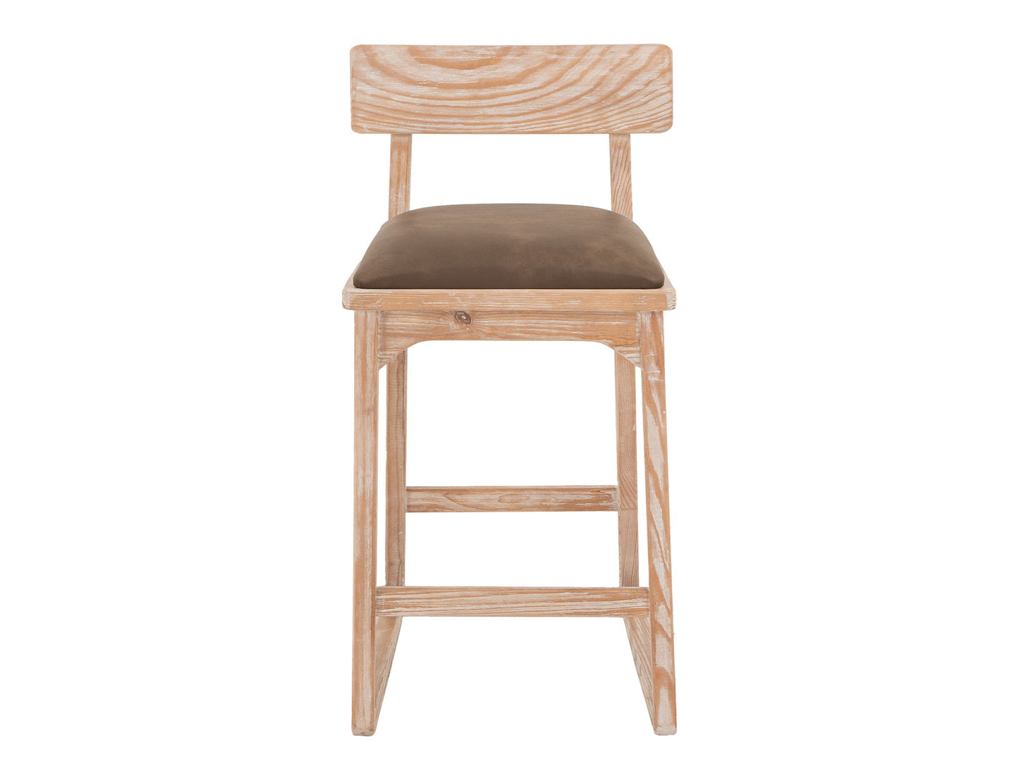 Balam - 30" Upholstered Barstool (Set of 2) - Light Brown / Dark Brown