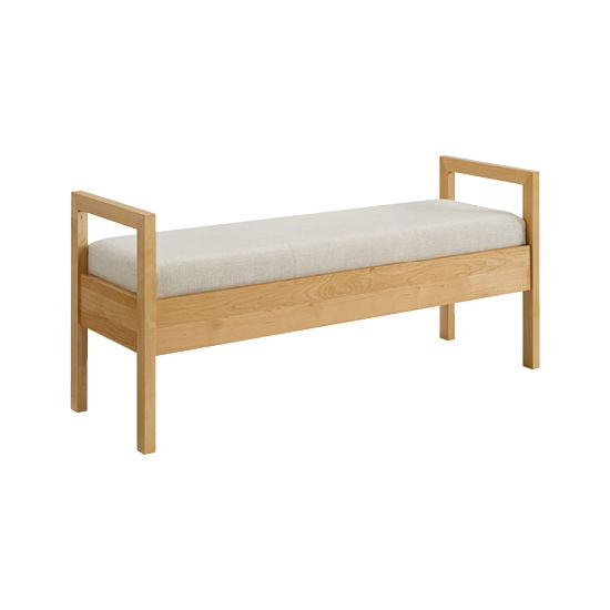 Addison - Upholstered Arm Bench - Natural